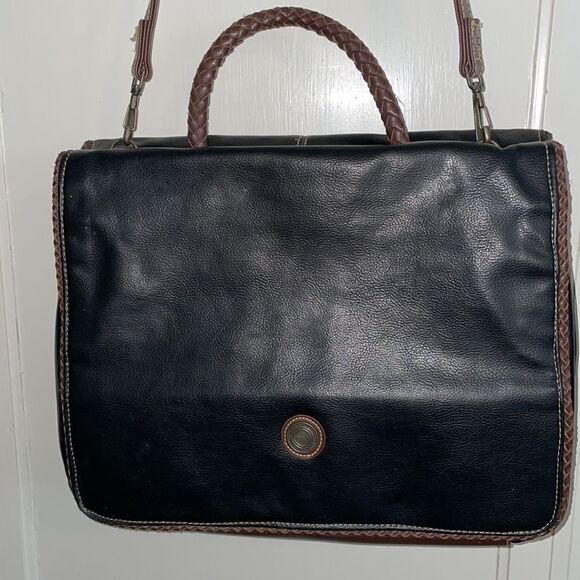 Black & brown Capezio work/school/laptop bag with detachable straps - Picture 2 of 11